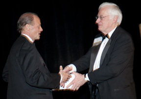 Mike Pace receives the VBA's Distinguished Service Award in 2013