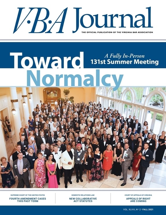 VBA Journal Fall 2021 cover
