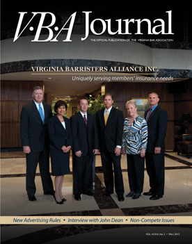 Fall 2013 VBA Journal cover image